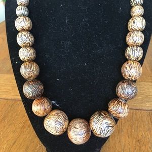 Coconut wood bead necklace
